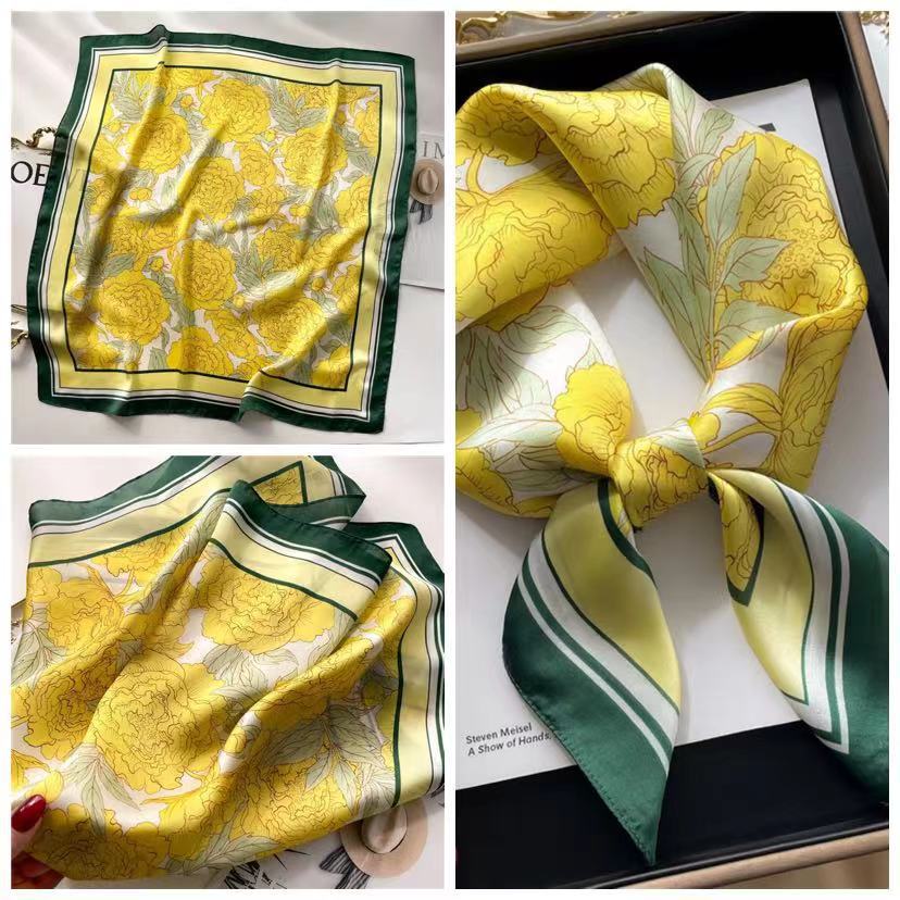 Eleganti Foulard di Seta da Donna Con Centinaia di Camicie, Assistenti di Volo, Decorazione Professionale, Protezione del Collo, Foulard, 70 Foulard Quadrati Piccoli.