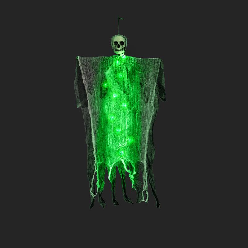 Halloween Party Glowing Hanging Skeleton Ghost Ornament Horror Props Haunted House Decorations