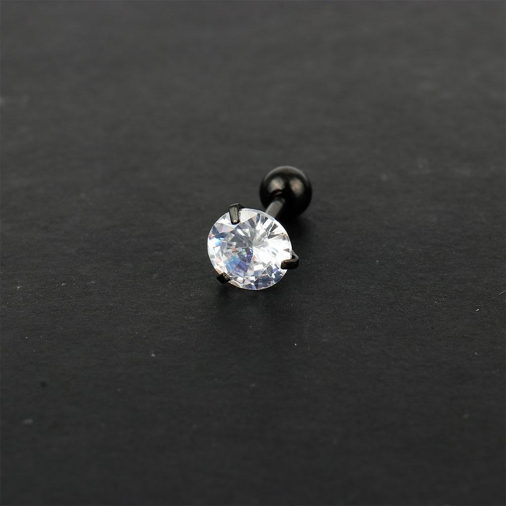 9 Farben Mode CZ 3 Prong Tragus Knorpel Edelstahl Ohrstecker Kristall Zirkon Ohrringe Piercing Schmuck