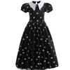Popular Girls Cosplay Adams Family Wednesday Heroine Floral Skirt Lapel Performance Skirt