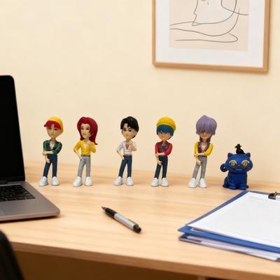 6 ks PVC Kpop Hunter Figurka Postava z animovaného filmu Soška Kreslený Chlapec Sběratelský Model Domov Kancelář Stolní Dekorace Ozdoba