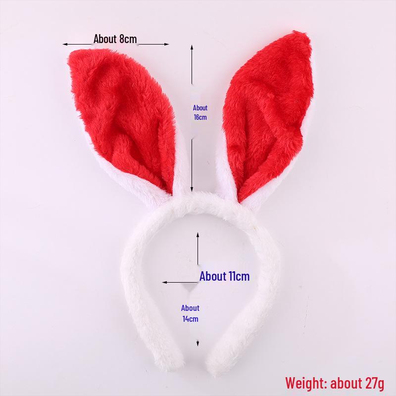 Children's Cute Plush Rabbit Ear Headband for Face Washing and Photos