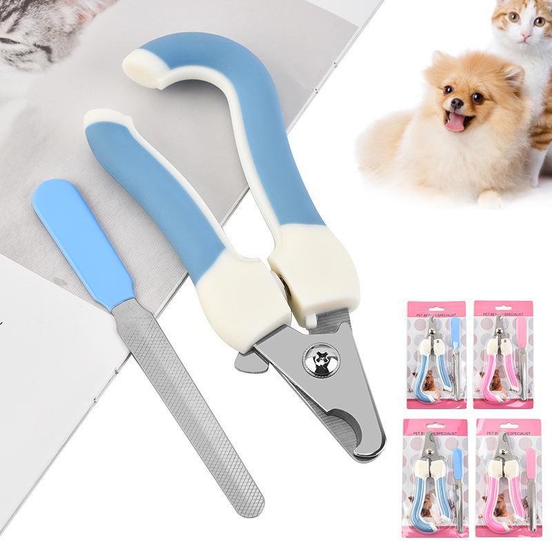 Pet Nail Clippers & File Set for Cats and Dogs - Manicure Kit for Pets
