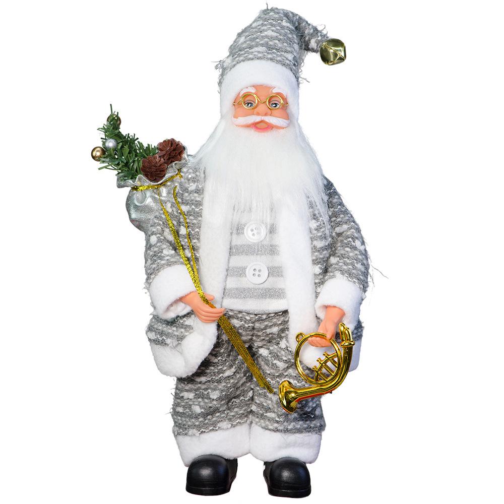 Festive Standing Santa Claus Doll with Creative Christmas Backpack Ornament