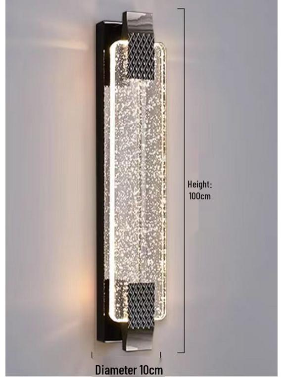 Nordic Style Luxury Crystal Glass Bedside Wall Lamp for Bedroom & Entrance