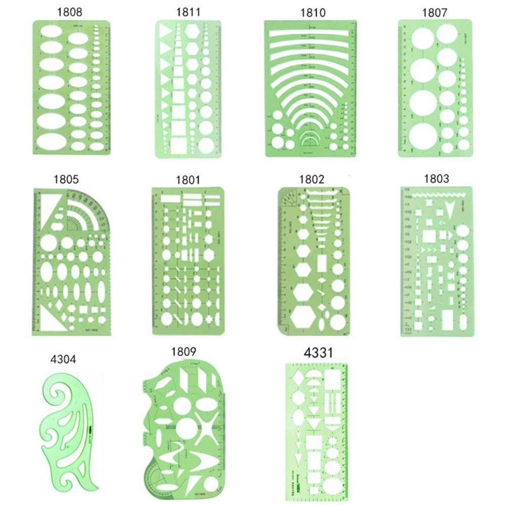 3/4/6/9/11/13PCS Hausplan Technisches Architekturlineal Neues Design Entwurf Messwerkzeug Untergebracht