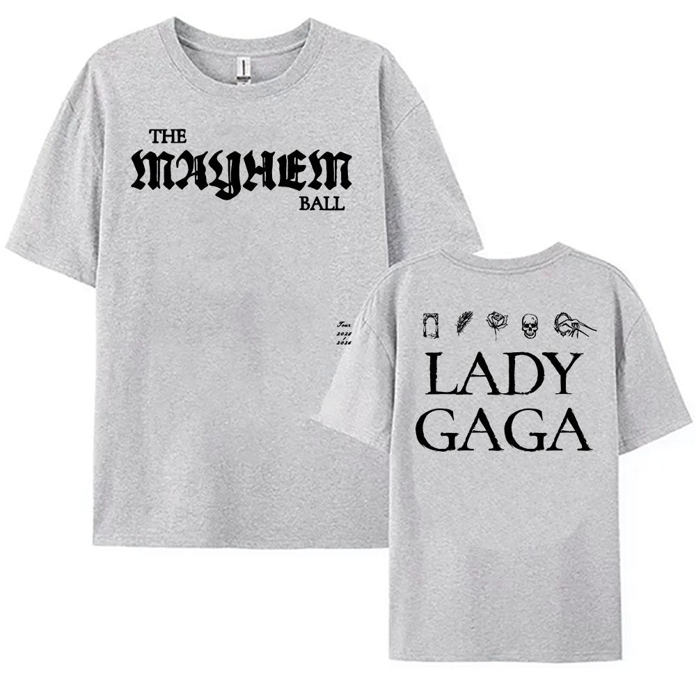 The MAYHEM Ball T-Shirt Short Sleeve Cotton Female Tshirts Casual Summer Singer Printing Tee-shirt O-neck Loose Women T Shirt