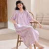 Short-sleeved nightgown women's summer cloud cotton comfortable new princess wind cool long application skirt can be worn outside loungewear