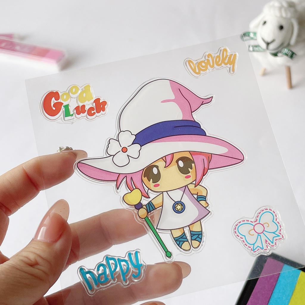 Music Girl Transparent Silicone Clear Stamps for Seal DIY Scrapbooking Photo Album Paper Card Animal Party Elephant Tiger 2023