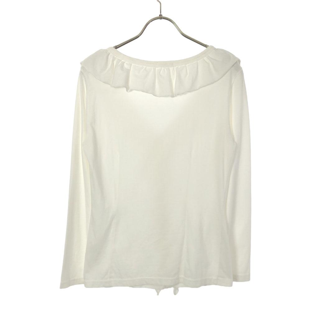 Y's Bis Made In Japan Long Sleeve Frill Cut White Women Used