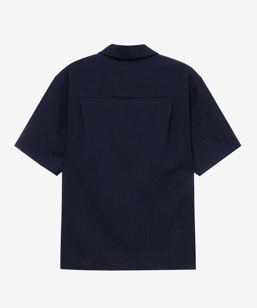 MINDBRIDGE Linen-Like Pullover Semi-Overfit Short Sleeve Shirt