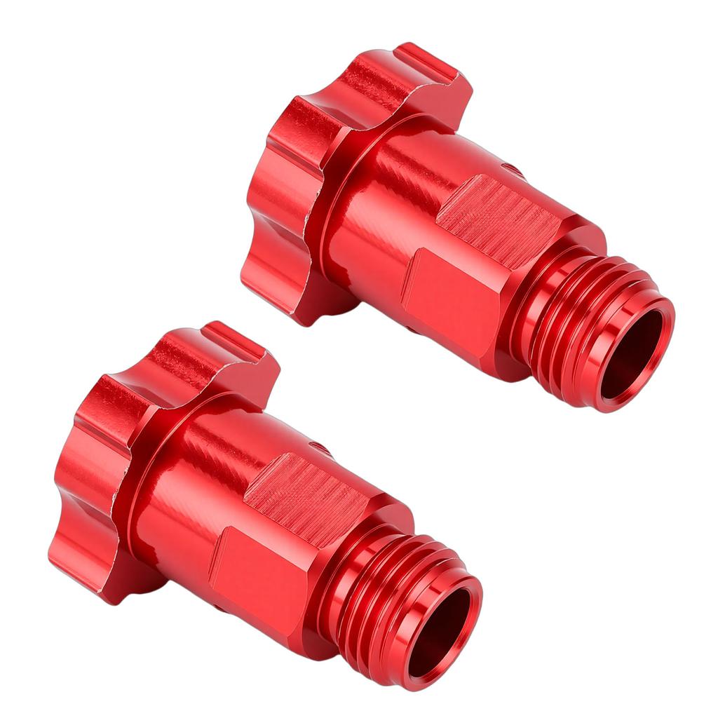 2PCS Spray Gun Cup Adapters Aluminum Alloy Paint Sprayer Cup Converter M16 Male Thread 1.5mm Pitch Red