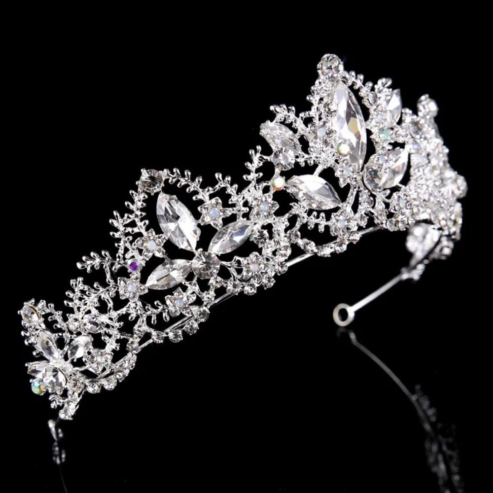 Elegant Bridal Princess Crown Sparkling Wedding Head Wear Baroque Queen Tiaras Birthday Party
