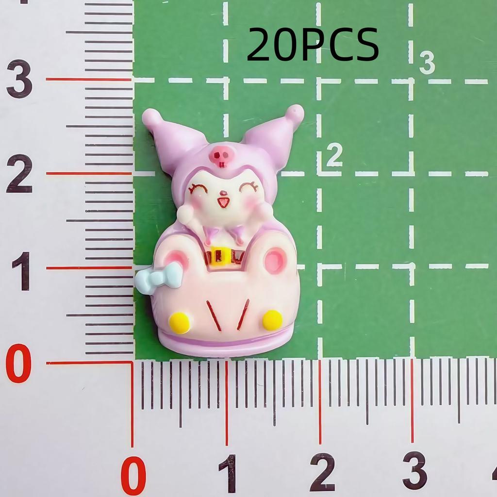 10/20PCS Bumper Car Series Resin Accessories DIY Phone Case Cream Glue Hair Clip Patch