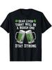 Camiseta Divertida para Hombre sobre la Salud del Hígado Humorística - "Querido Hígado, Hoy Será Duro, Sigue Adelante" Eslogan Impreso para Hombre Manga Corta Shi...