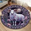 PsychedelicAnimals Round Area Rug,Carpet Rug for Living Room Bedroom Sofa Playroom Decor,Non-slip Floor Mat