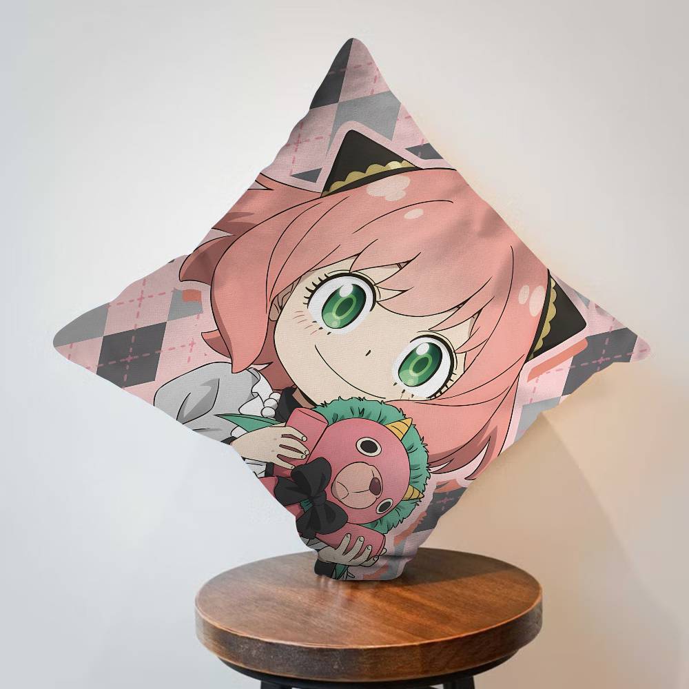 Anime Spy X Family Cushion Cover Polyester Sofa Cushions Decorative Throw Pillows Home Decoration Pillowcover