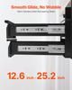 VEVOR 13" Wide Under Desk Drawer Slide Out, Under Table Pull-out Drawer Attachment, Hidden Desktop 2 Layer Storage Organizer