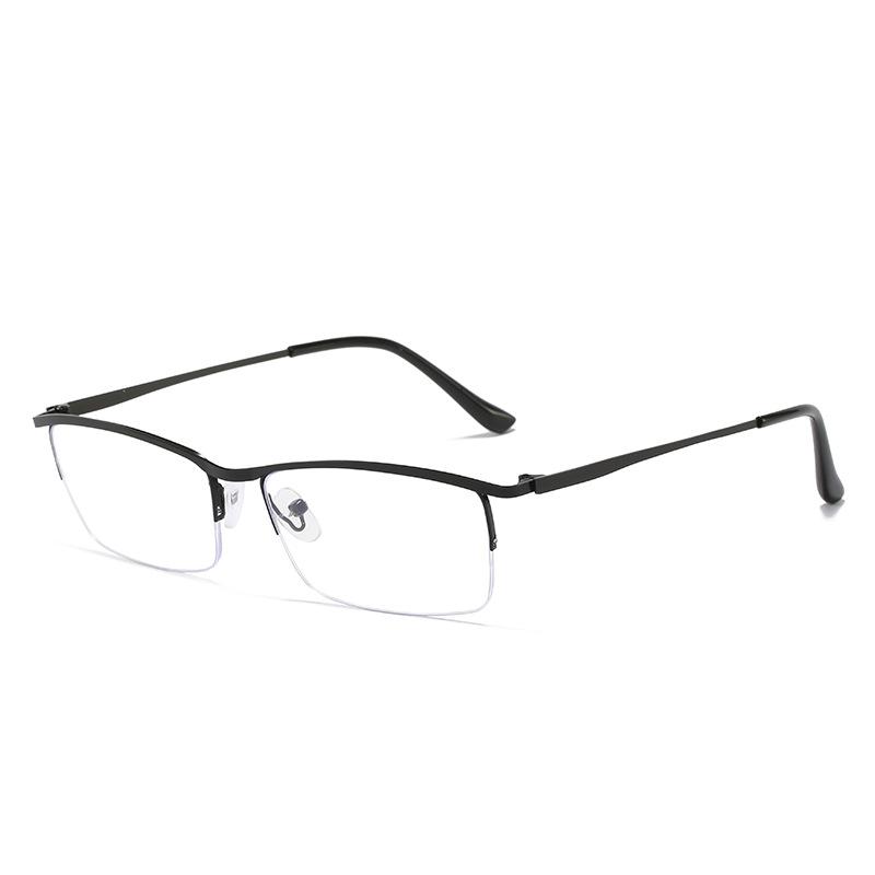Vintage Mens Myopia Glasses Anti Blue Light Computer Eyewear Metal Half Frame Nearsighted -1.0 To -6.0