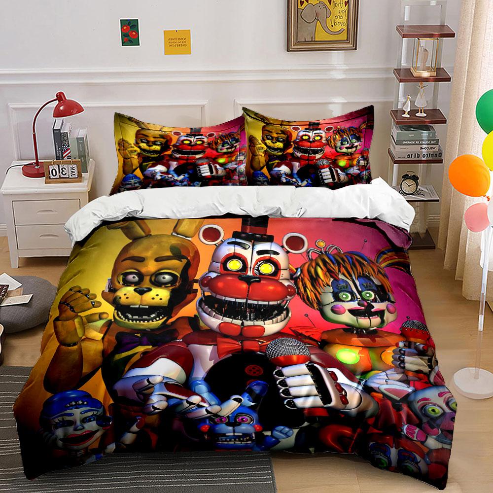 Anthropomorphic animatronic characters Bedding sets Duvet cover sets Duvet covers Pillowcases(1*Duvet Cover 2*Pillowcases without duvet insert)