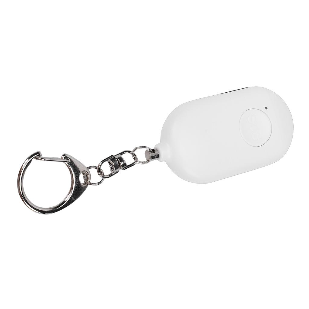 Personal Safety Alarm White IP44 Water Proof Rechargeable 130dB Alarm Siren Keychain with LED Flashlight APP for