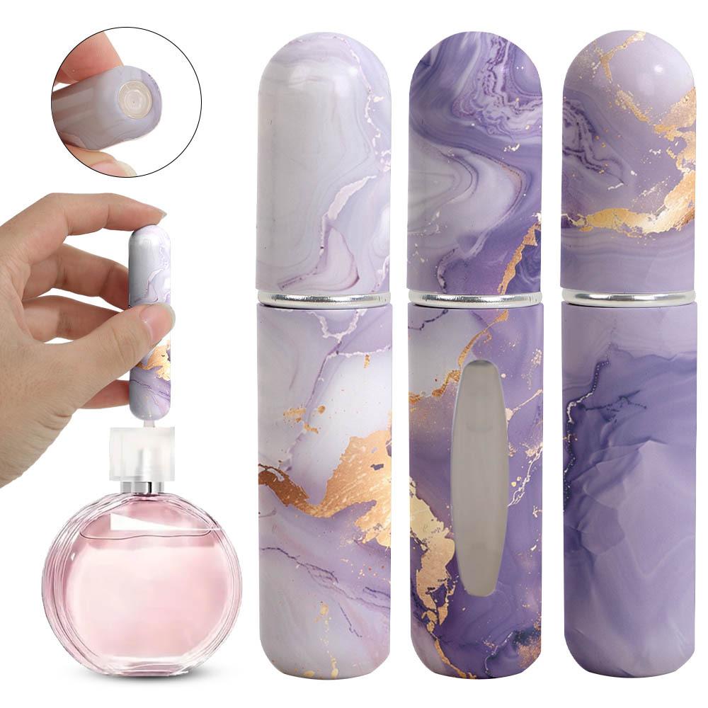 Marble Pattern High-end Printing 5ML Perfume Sub-bottling Sample Portable Travel Bottom Direct Charging