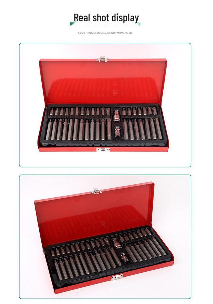 40-Piece Hex, Spline, and Twelve-Point Star Bit Wrench Set