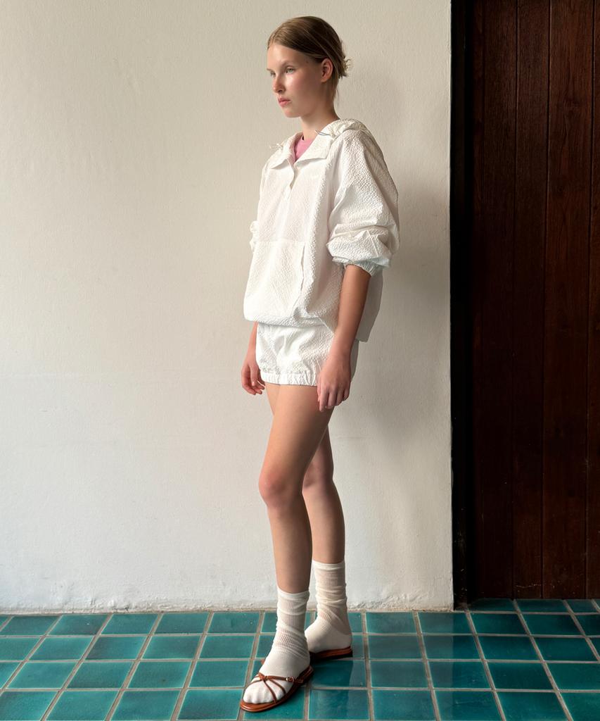 SINOON Shirring Shorts (White)