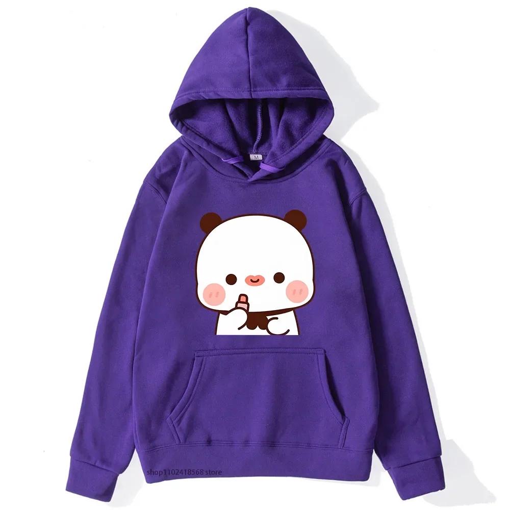 BuBu Kissed DuDu Hoodie Panda Bear Sweatshirt Couple Clothes Men Kawaii Women Tops Four Seasons Casual Streetwear