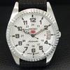 VINTAGE REFURBISHED SEIKO 5 AUTOMATIC JAPAN MENS SILVER DIAL WATCH a443979-1