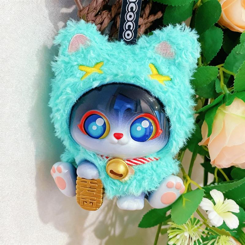 In Stock SUPERGG Lucky PICOCO Cloak Cat Series Plush Blind Box Maneki Neko Pendant Cute Doll desktop ornament Surprise Gift Toy