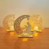 Ramadan Night Lights Star And Moon Wooden Festival Craft Lamps Muslim Eid Party Decoration Candles Atmosphere Lights