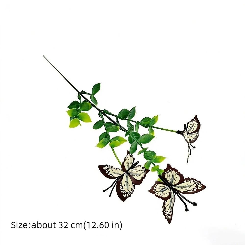 New 3D Printing Artificial Butterfly Flowers Multi-Bloom Pink Artificial Faux Plants Plastic Fake Flower Indoor Decoration