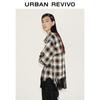 UR Damen Plaid Patchwork Hemd mit offener Vorderseite 2026