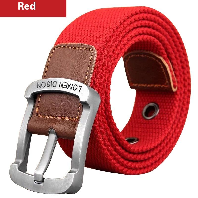 Canvas Belts for Men and Women, Casual Belts, Korean Style Student Pin Buckle Belts