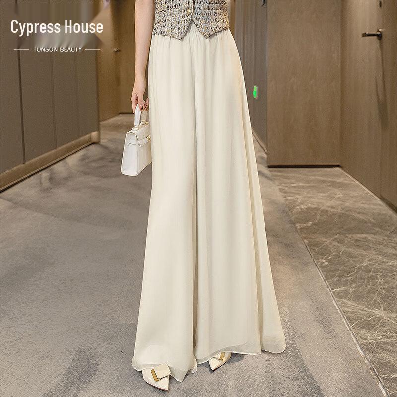 

Sipaishe Women s Elastic High-Waist Wide-Leg Casual Pants S