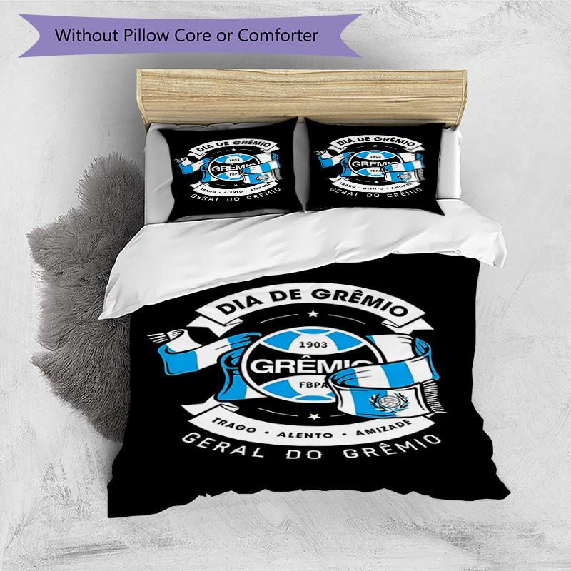 Grêmio FBPA Printed Pattern Duvet Cover Set – Includes 1 Duvet Cover and 2 Matching Pillowcases Bedroom Decor Christmas Gifts