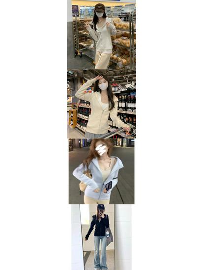 Women's Slim-Fit Pink Hooded Zip-Up Cardigan - Spring/Autumn Yoga Style