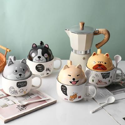 Bone China Kaffeetasse Cartoon Tier Kaffeetasse Kreative Shiba Indy Katze Keramiktasse Nachmittagstee Frühstück Milchbecher Bone China