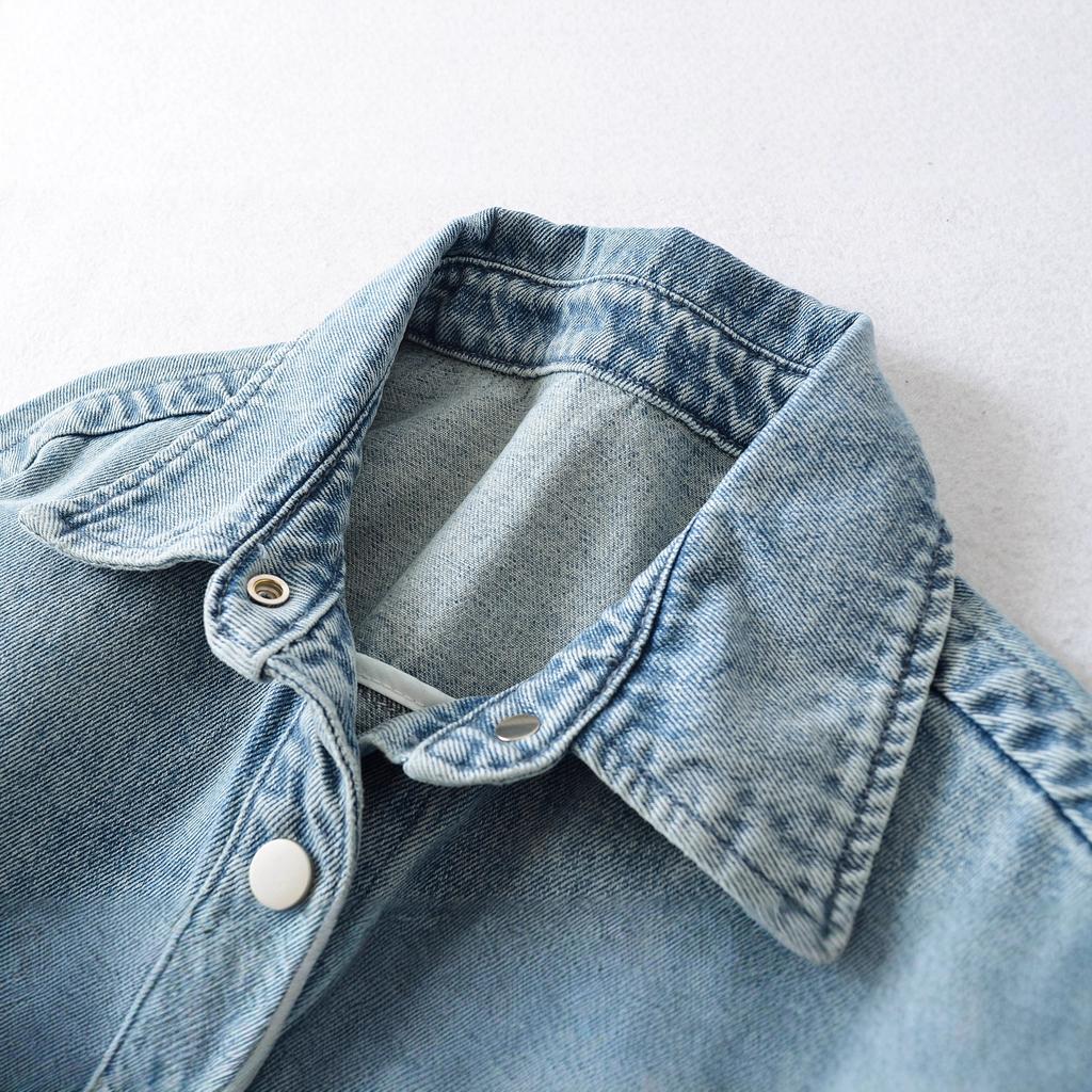Spring new cotton retro old loose and thin denim jacket women