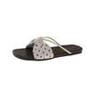 Internet celebrities with the same polka dot bow slippers women's summer wear non-slip soft sole one-word drag gentle wind sandals