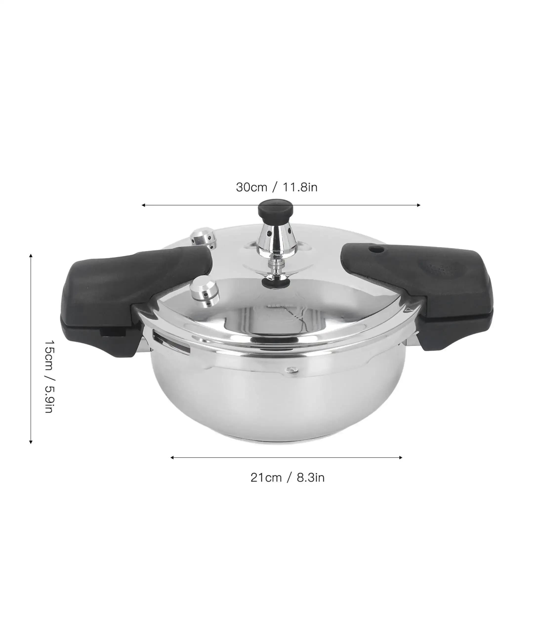 

Gas Stove Compatible Stainless Steel Pressure Cooker Non-Stick Kitchen Accessories Including Pots and Pans for Home Cooking бежевый