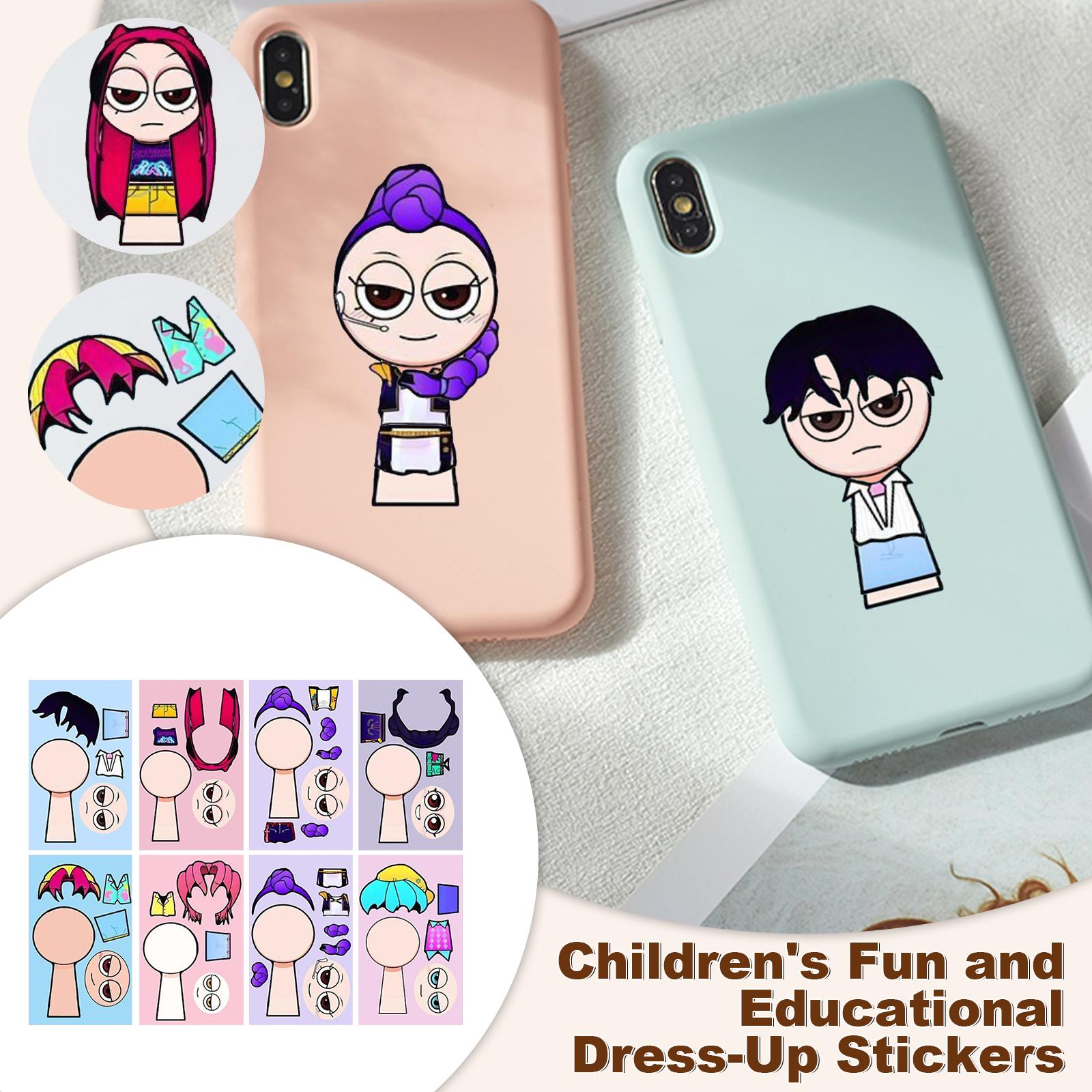 

Fun Dress-up Stickers For Children, Fun Educational Stickers For Stress Relief One Size