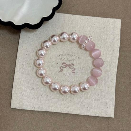 Manta Rose Pearl Cat s Eye Beaded Bracelet - Elegant and Trendy Accessory