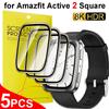 1-5PCS Screen Protector for Amazfit Active 2 Square Anti-scratch Screen Protectors HD Full Coverage Protective Film Accessories