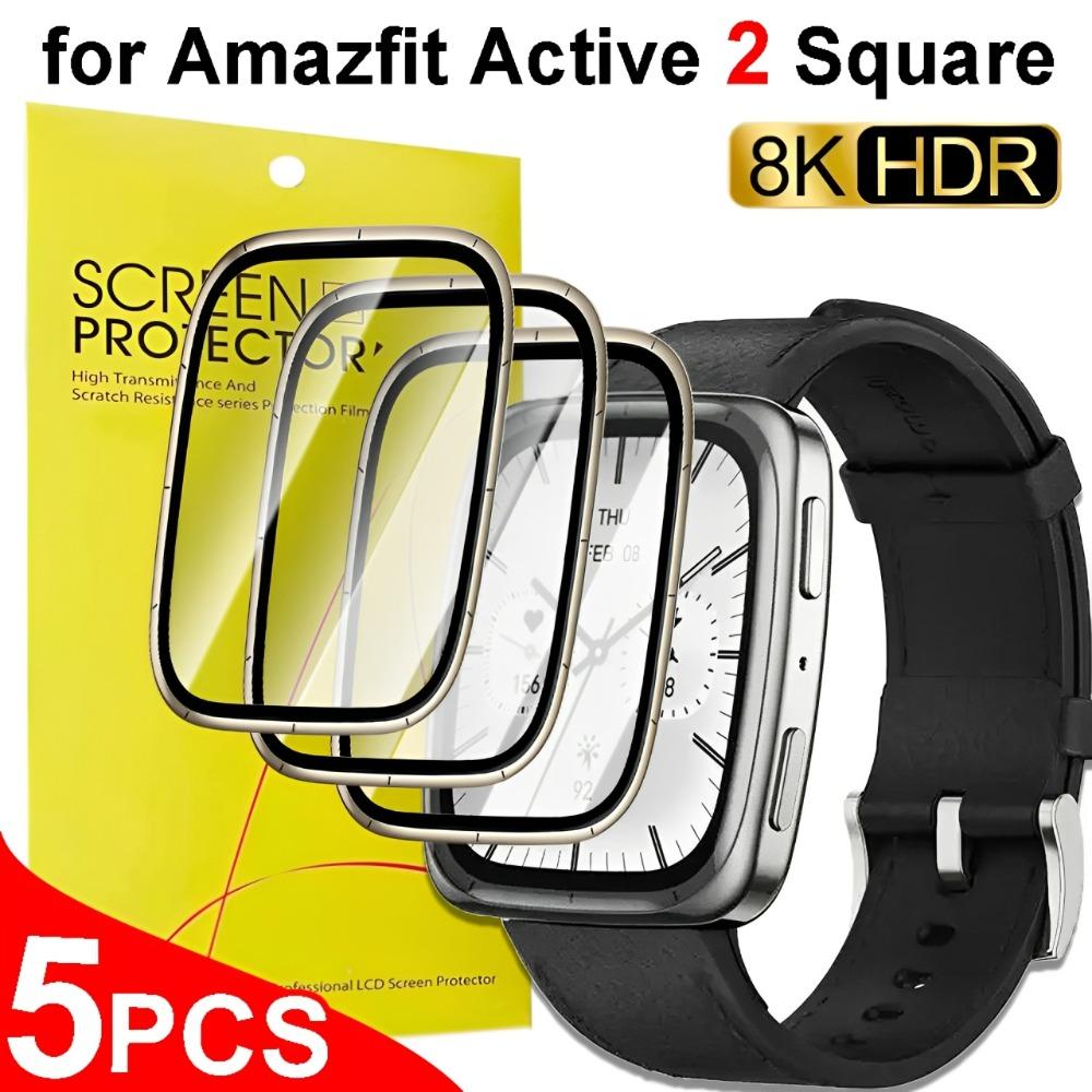 1-5PCS Screen Protector for Amazfit Active 2 Square Anti-scratch Screen Protectors HD Full Coverage Protective Film Accessories