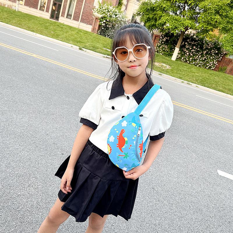 Boys and Girls Fanny Pack Gift Bag Children's Breast Bag New Cartoon Dinosaur Unicorn Shoulder Messenger Bag