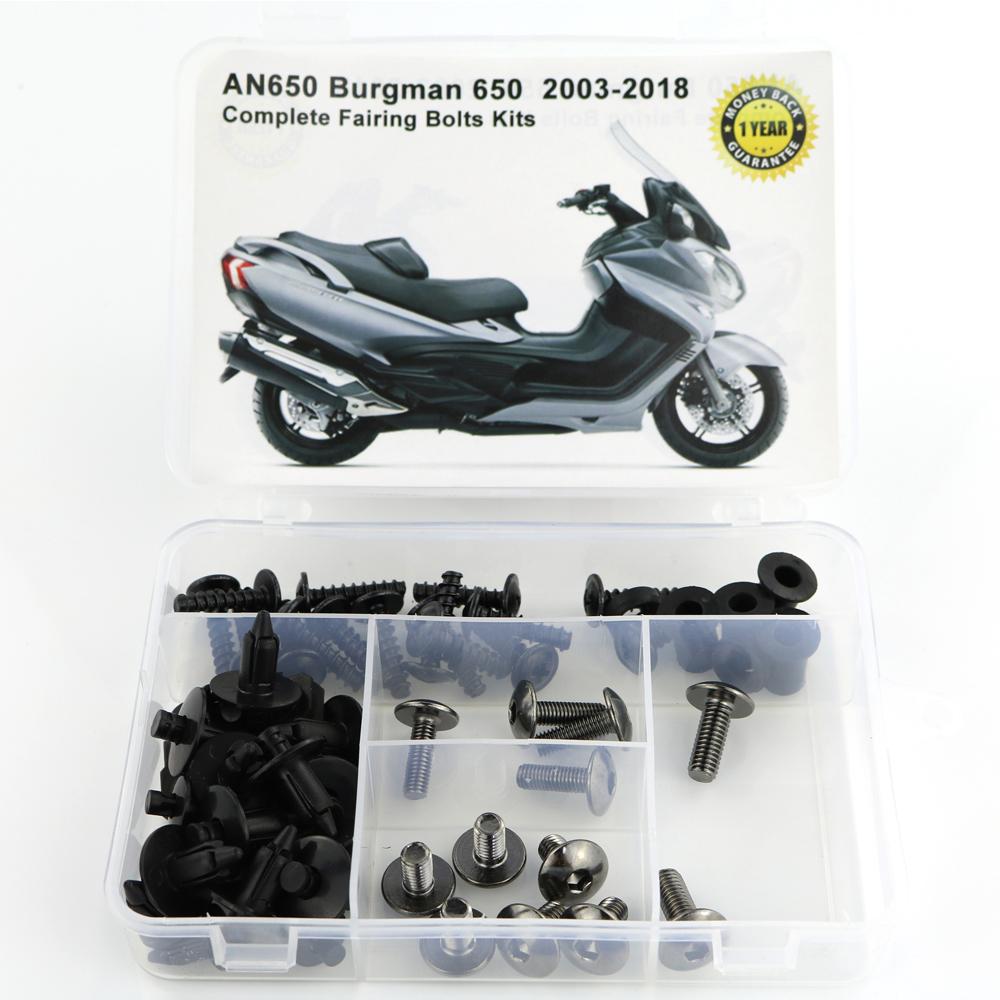 Fit For Suzuki AN650 Burgman 650 2003-2018 Complete Cowling Full Fairing Bolts Kit Clips Speed Nuts Motorcycle Fairing Kit