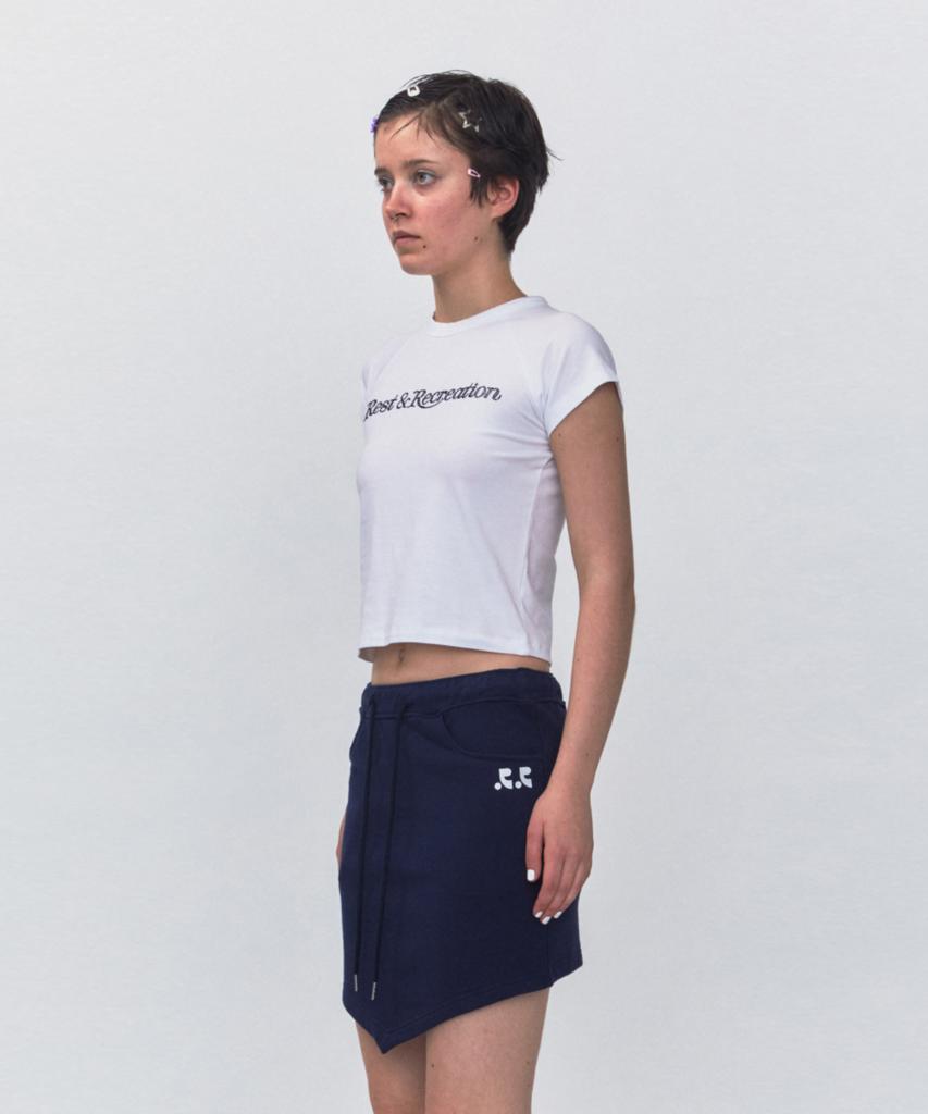 REST&RECREATION Rr Crystal Logo Crop Top_White