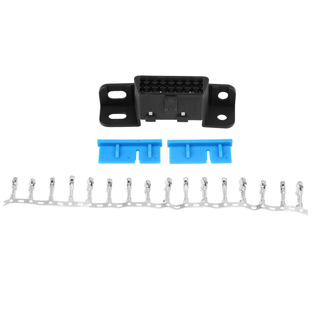 OBD2 II 16Pin Female Connector OBDII Cable Car Auto Adapter Plug Shell Kit for GM J1962